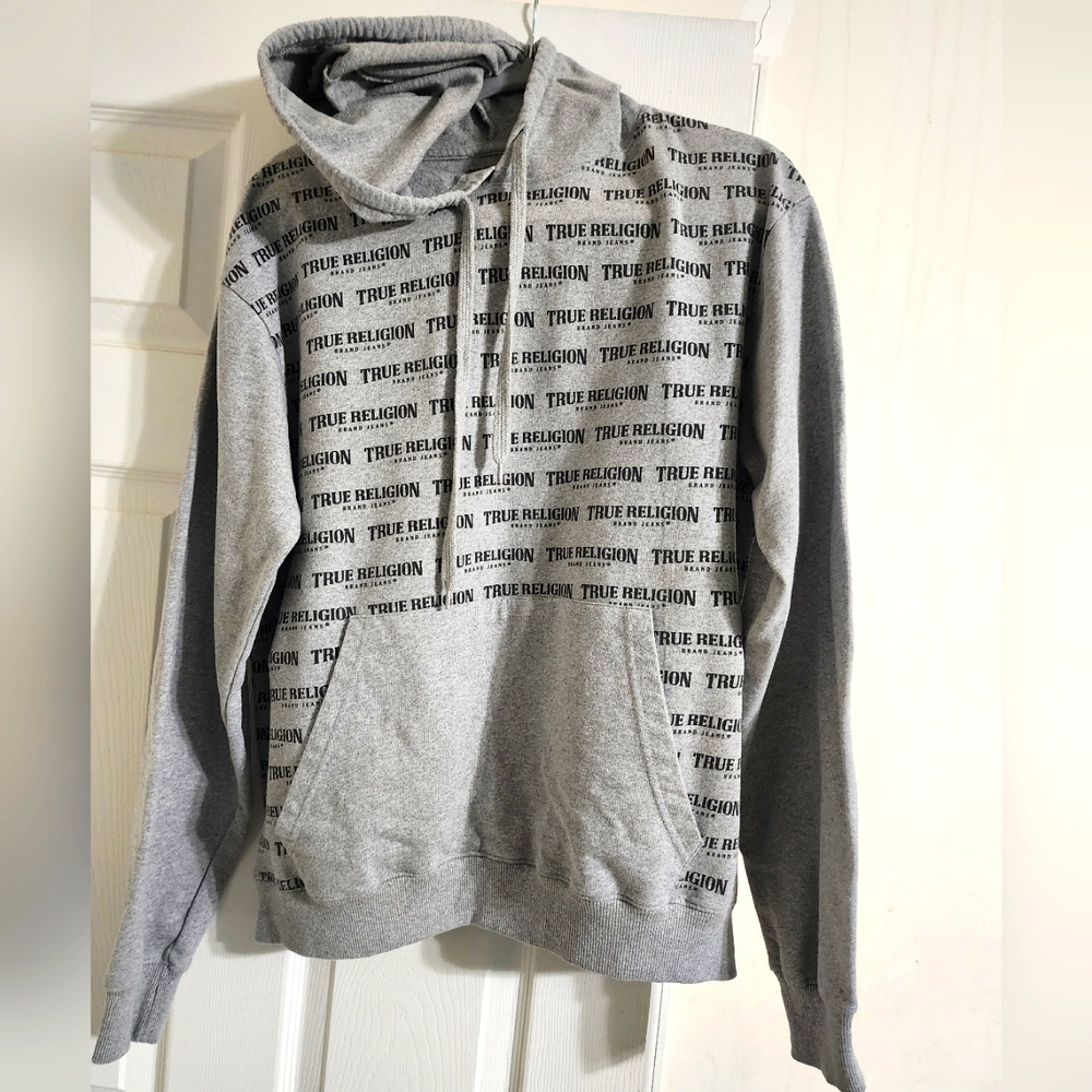 True Religion Gray Men's Hoodie sz large